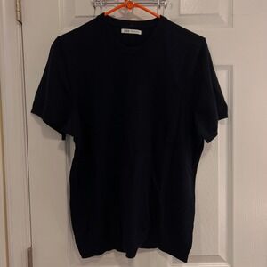 ZARA Black Crew Neck Short Sleeve Knit Sweater Top